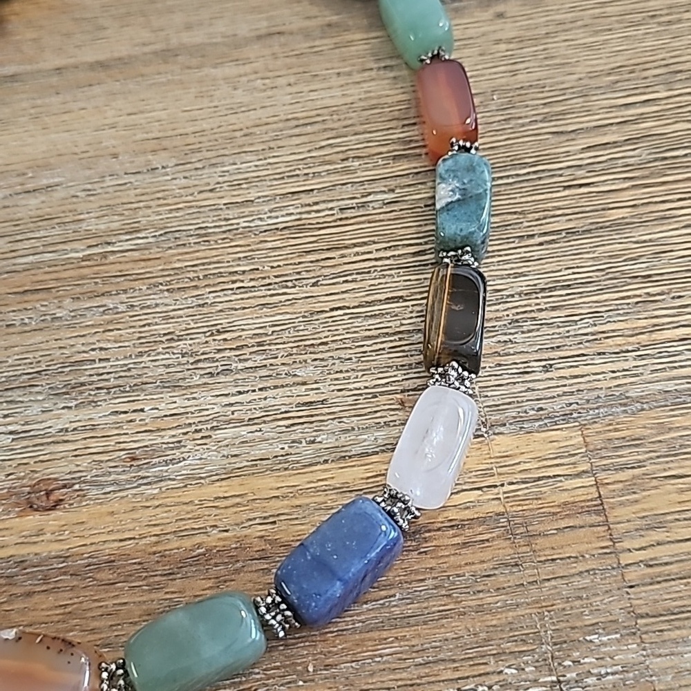 Vintage statement substantial gemstone necklace - Picture 4 of 6